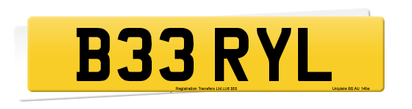 Registration number B33 RYL